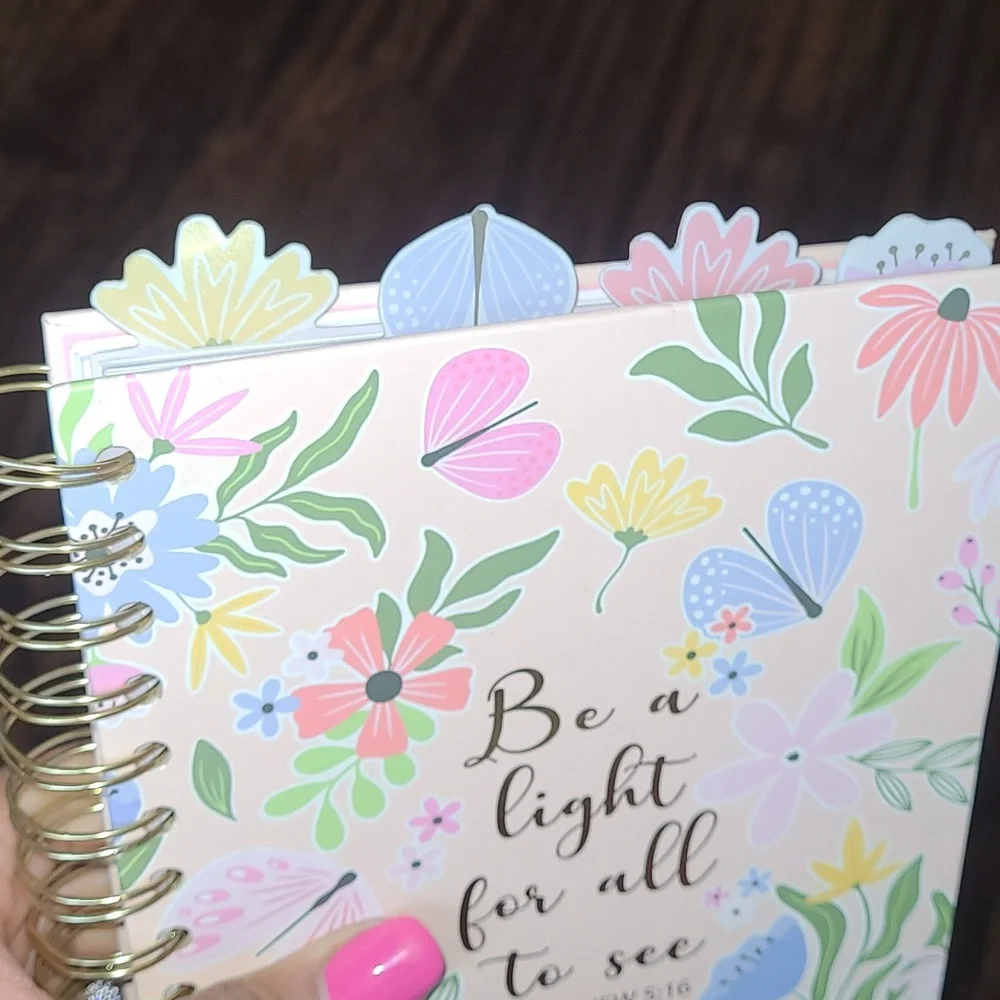 Floral Spiral Notebook with Inspirational Quote
